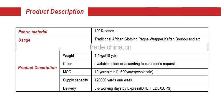 Guinea Brocade Bazin Riche West African Style Damask Cotton Fabric Handmade Nigerian Cloth BZ0012