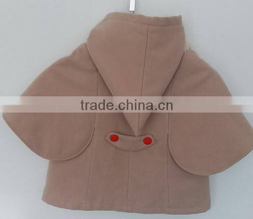 baby girl wool batwing coat for winter