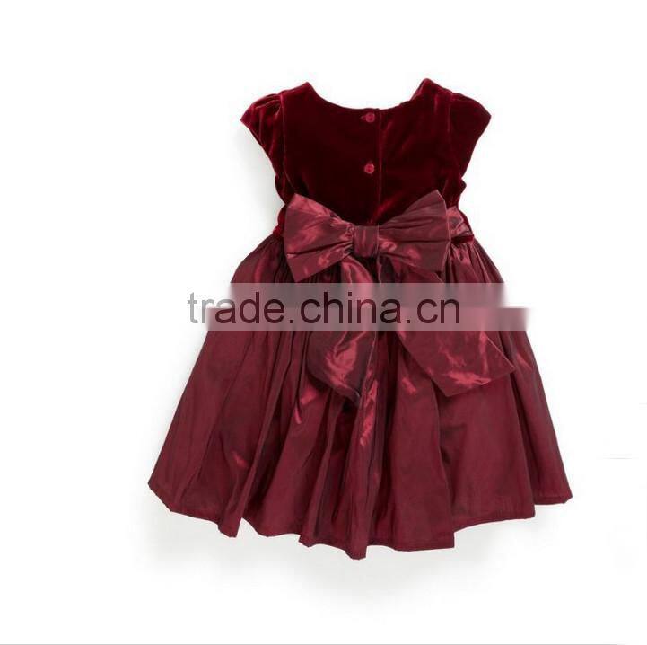 AutumnWinter Children Frocks Designs Baby Clothes Sweet Deep Velvet Free Prom Party Princess Wedding Dresses