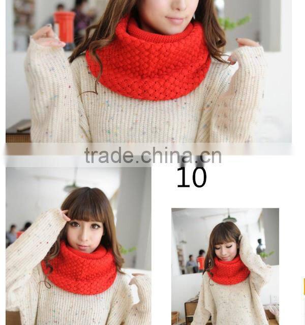 New arrival different color choice fashion design high quality acrylics material solid infinity hijab scarf for ladies