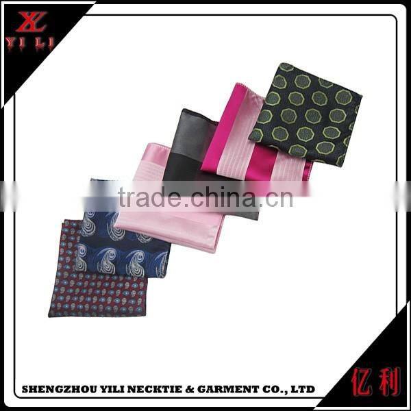 Custom Woven or Printing Hanky Pocket Square By Polyester or Silk