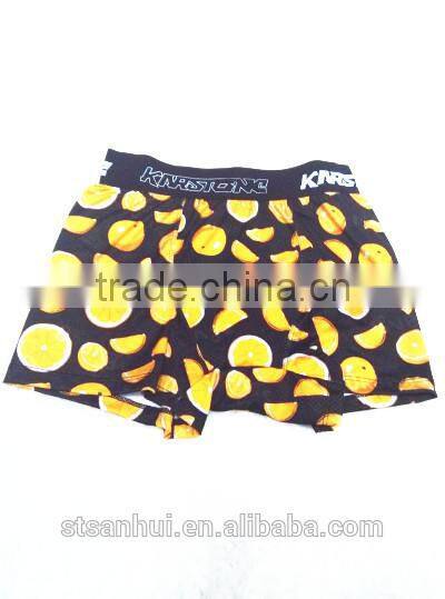 Orange Fashionable Cartoon Men Boxers Shorts wholesale men underwear