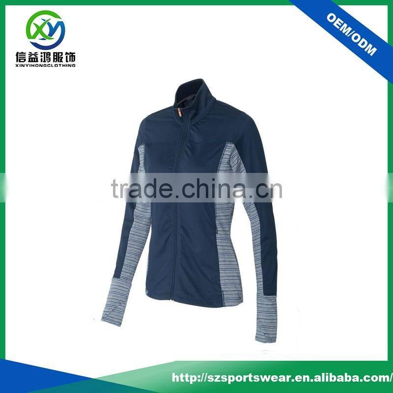 Hot sale sublimation full zip women hoody jacket with long cuff