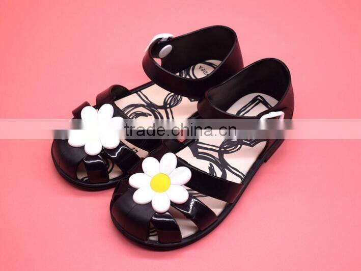 flower princess jelly shoes, girl beach shoes, pvc girl shoes