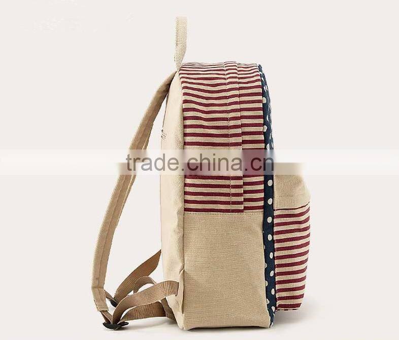 Fashion Canvas backpack, school bag, girl's bag, shoulder bag
