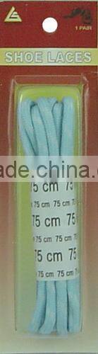 blue fluent cotton type round fluorescene shoe lace