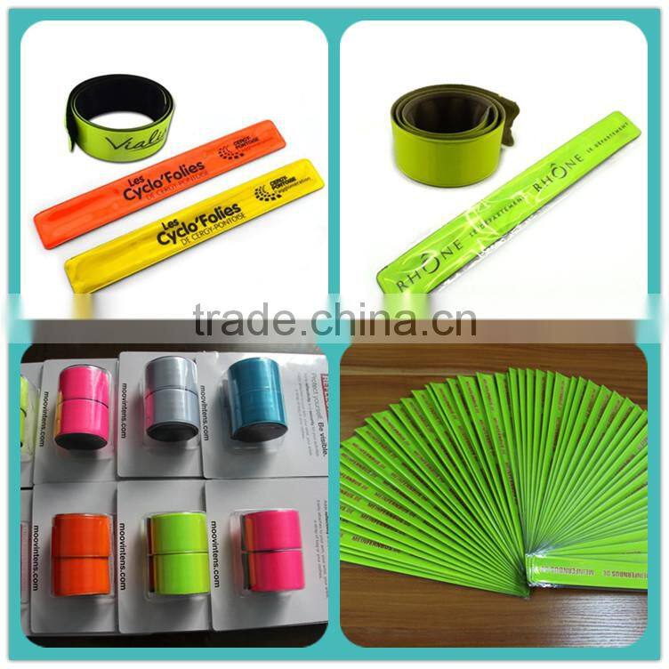 high visible safety running sports wear reflective wrist slap band