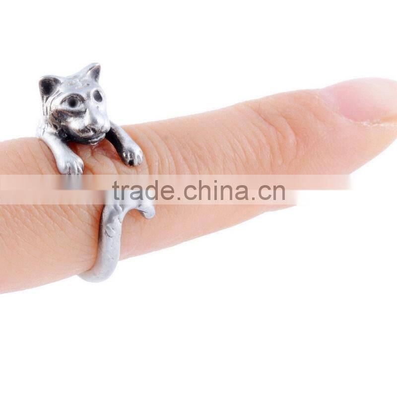 Tiger Rings Animal Wrap Rings Silver Gold Plated Jewelry Adjustable Retro Ring Resizable