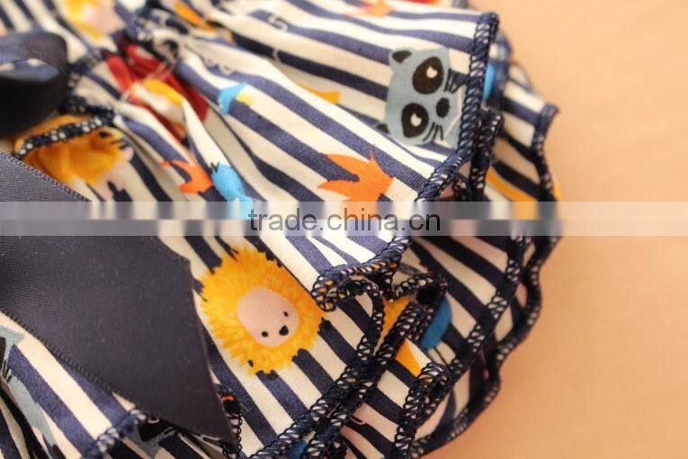Wholesale cotton short bloomers baby girls animal shorts with bowknot