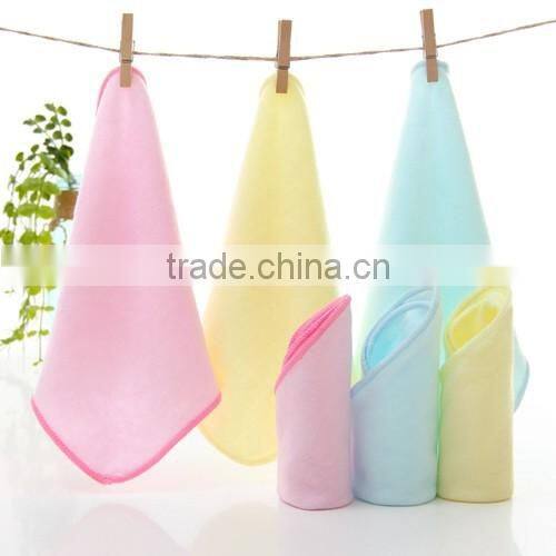 wholesale baby face and hand towel plain handkerchiefs colored washcloth