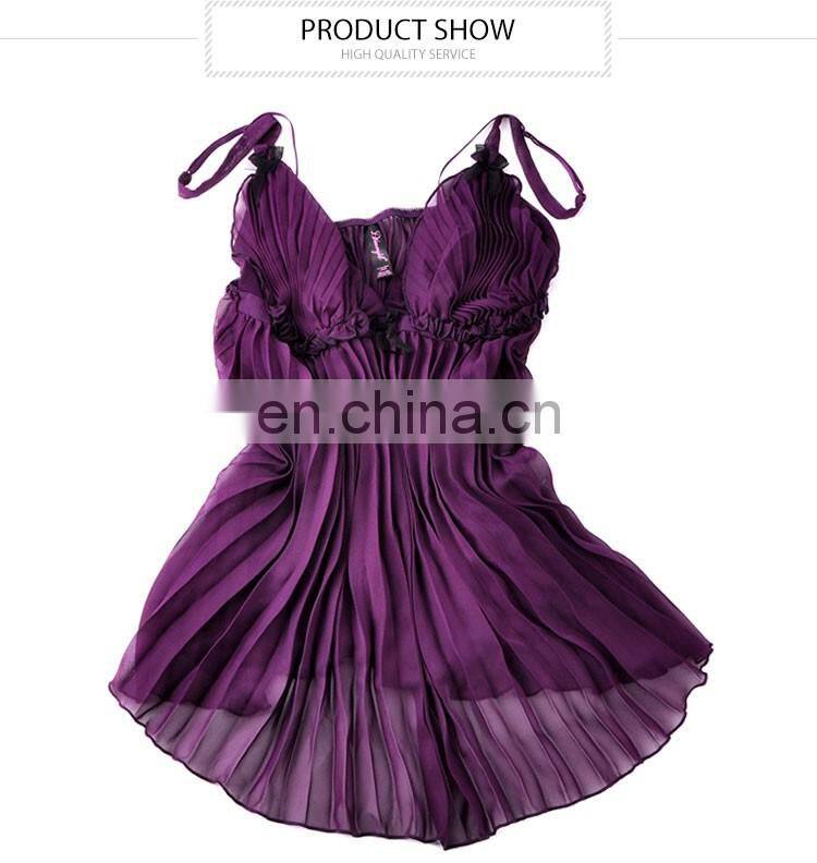 Laminatedmaterial Sexy Lingerie Sleepwear Women's Sleepwear