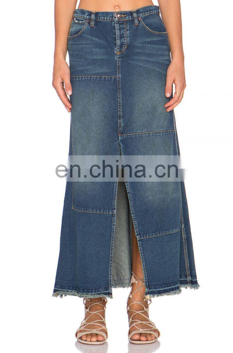New Fashion Jean Long Jean Skirt