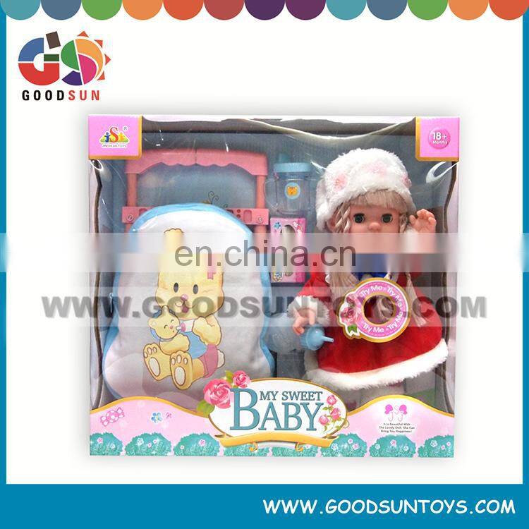 Newest baby toy 14 inch laugh cry fashion doll toy for children