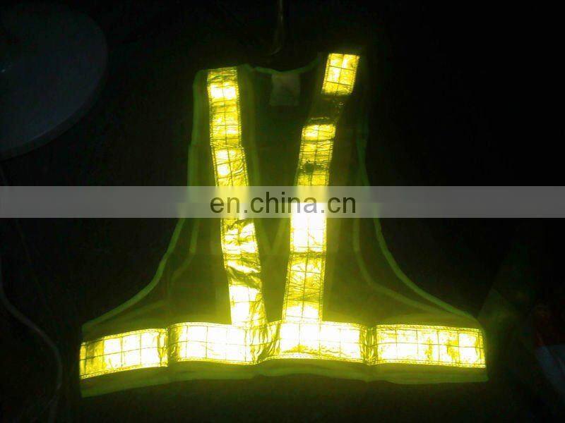 Children 80gsm Colored Green Initiative Mesh Safety Reflectors With PVC Band