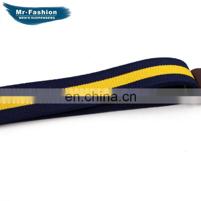 Very strong quality real leather men's braces suspenders fashion suspenders