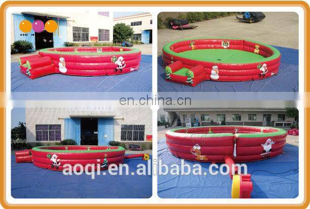 AOQI commercial use outdoor inflatable bull fight ring game for adults