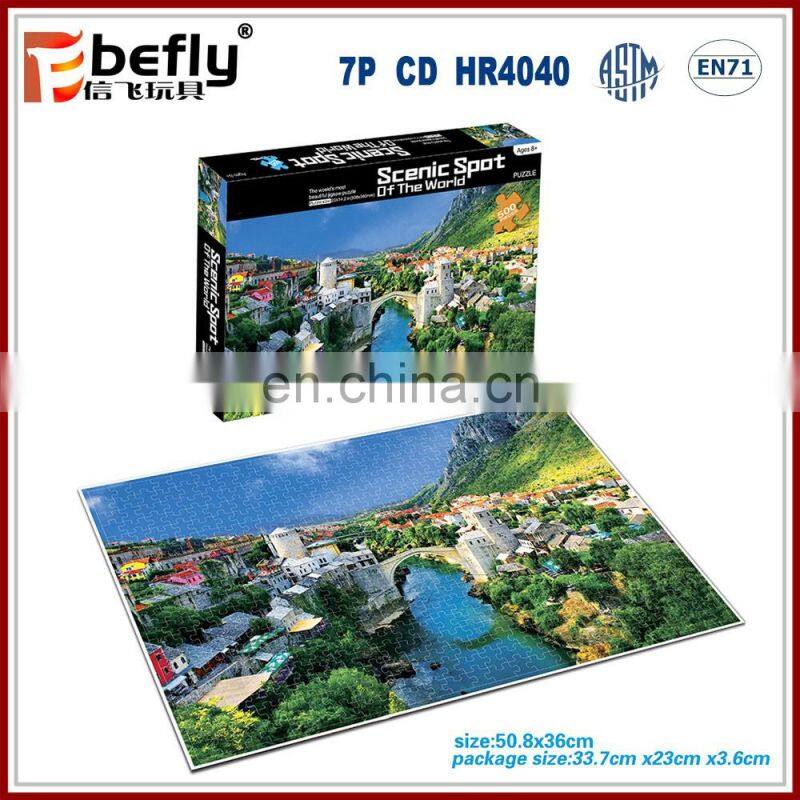 Adult cardboard jigsaw puzzle custom puzzle 5000 pieces