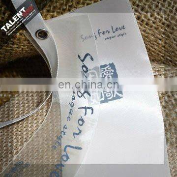 custom Silk Ribbon Printed Hang Tag for clothing