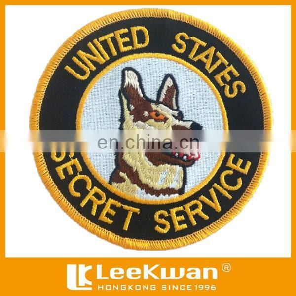 embroidery secret service logo patch,custom secret service for dog patch