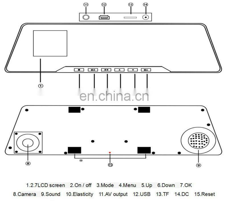 2.7" Car Rear View Bluetooth Car Reversing Parking Camera