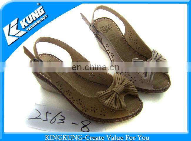 Grey pierced lady vamp shoes upper