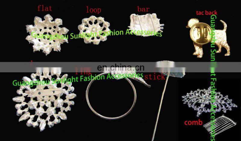 Fashion metal rhinestone buttons with flower shape