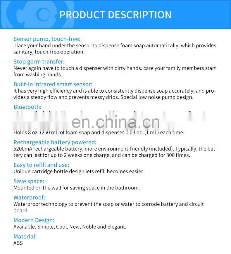 Sensor foam soap holder hand sanitizer dispenser