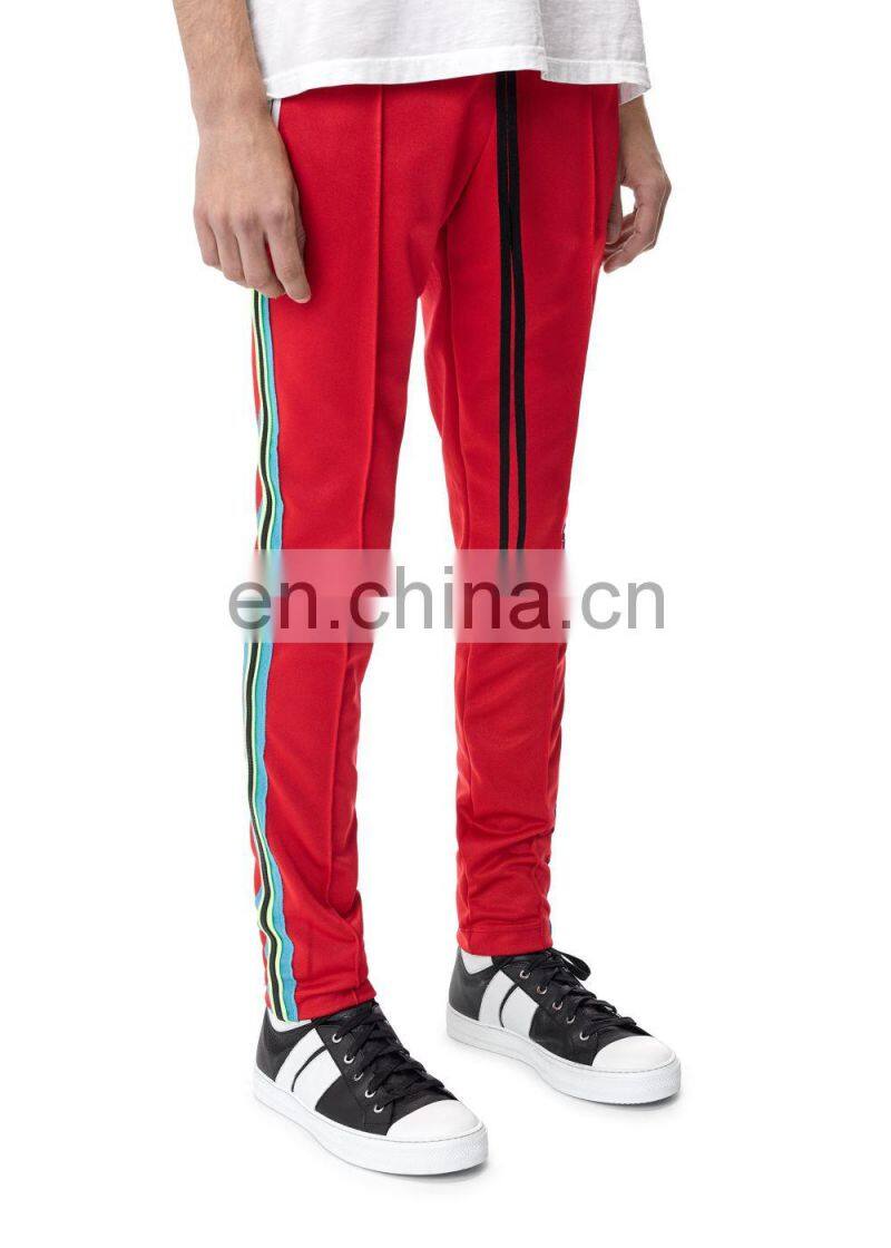 DiZNEW Red Wholesale streetwear blank cargo custom Black track pants