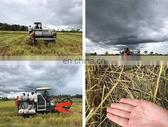 88hp Kubota Similar Small Tank Rice Wheat Harvester Combine