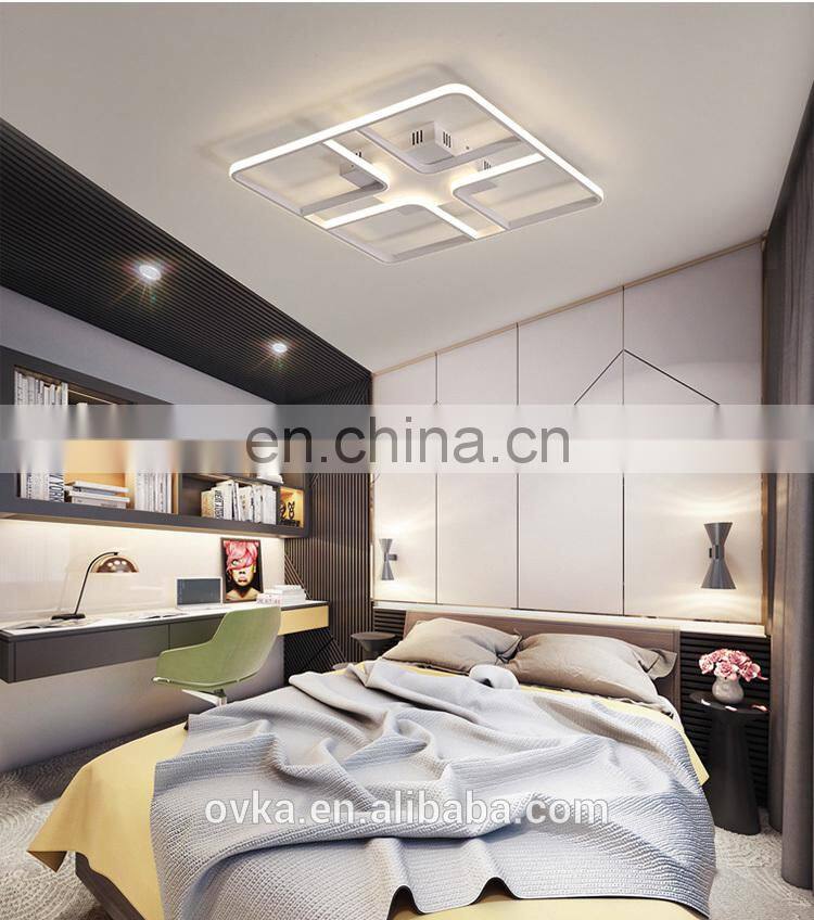 Modern simple square dimmable bedroom light led ceiling light