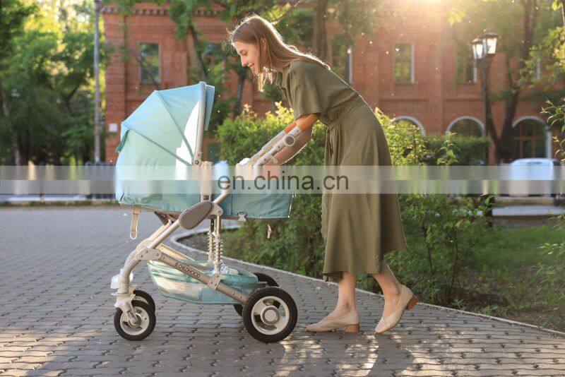European market high quality cheap price heated baby stroller / kids baby stroller pram / cheap baby carriage with three wheels
