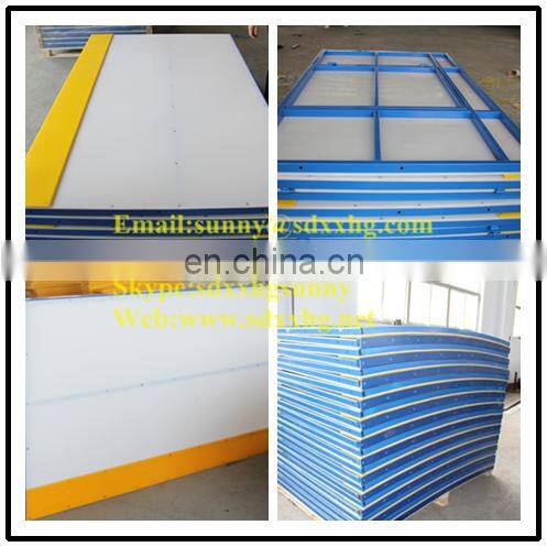 Seasonal park and holiday ice rinks/UHMWPE skating surface/artificial hot Ice boards