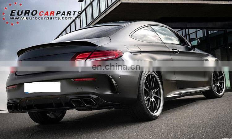 High quality rear diffuser with tips for C-CLASS w205 c63 2019~ back bumper diffuser