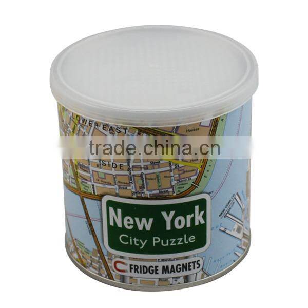 100pcs custom city map magnetic puzzle