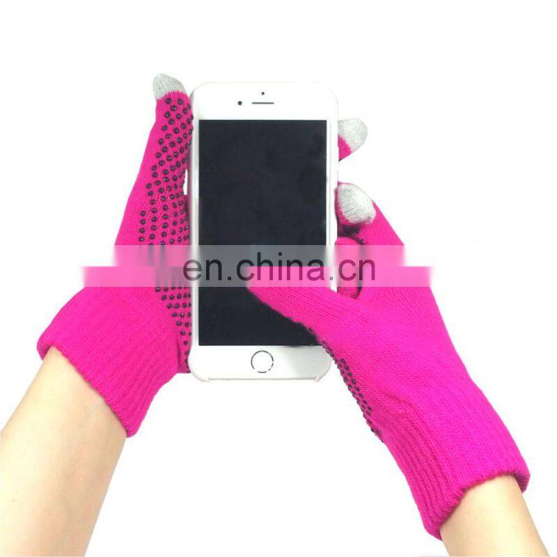 Knitting Winter Warm Cell Phone Gloves For Touch Screen