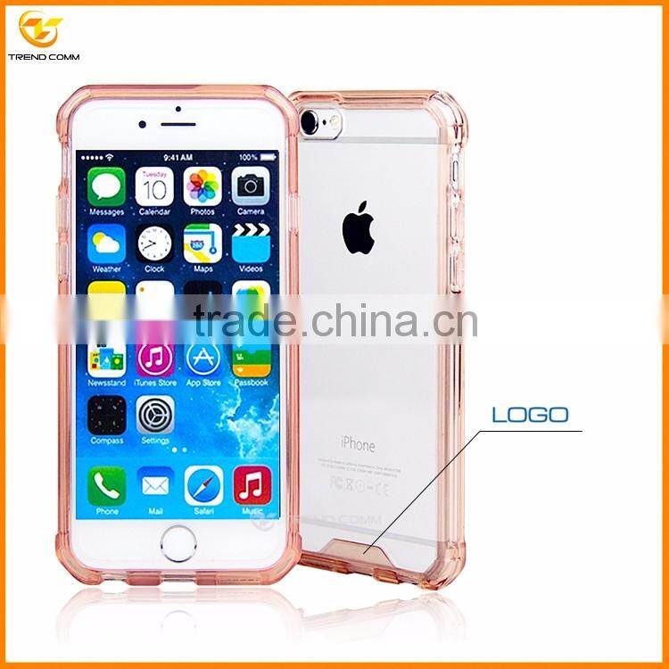 Crystal hard back clear shockproof phone case for iphone 6 6s