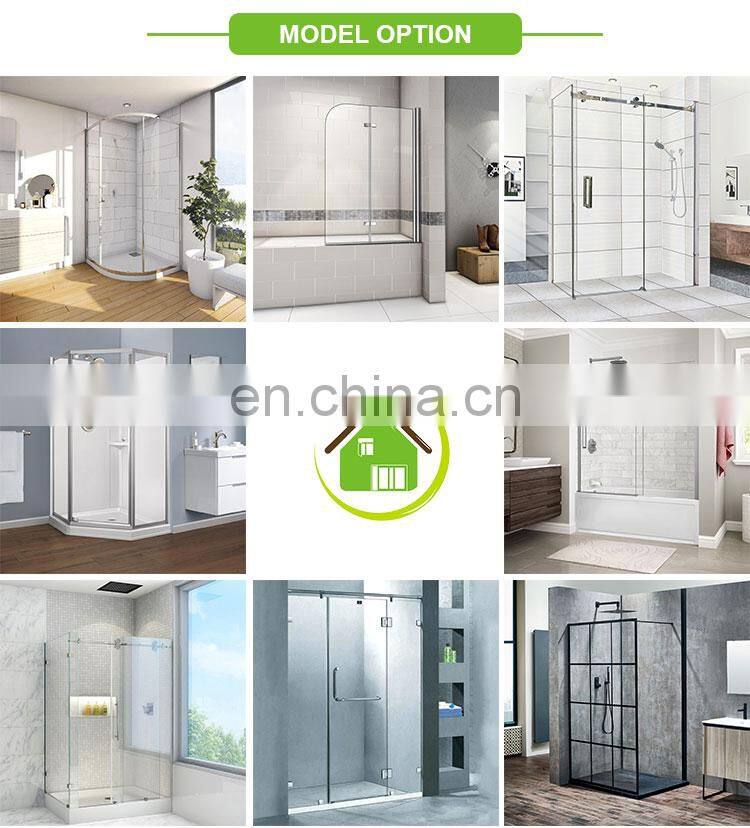 10 mm thickness shower room frameless glass shower door interior screen door