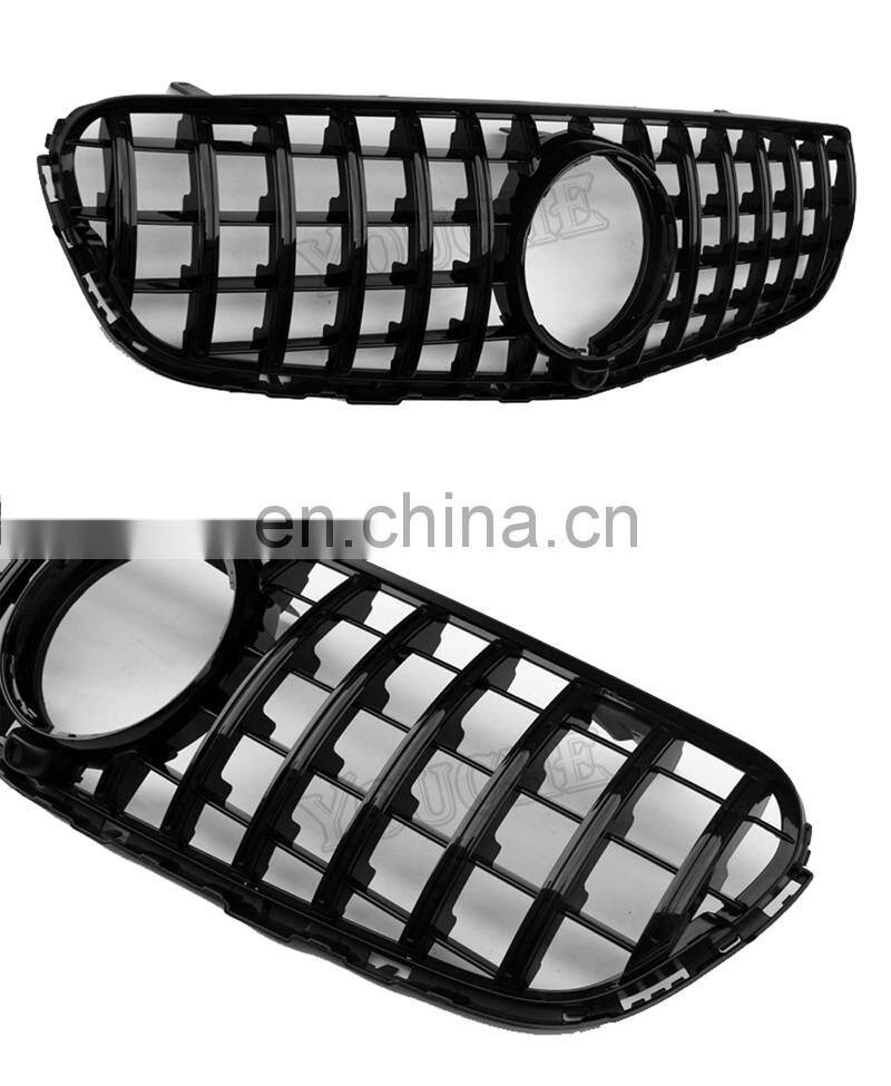 AMG GT R style front grille mesh hood for Mercedes Benz GLC class W253 X253 2016-2019 W253 ABS grill