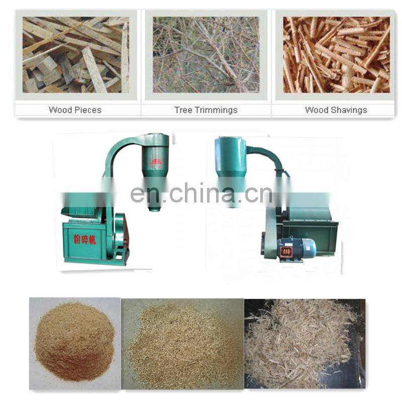 Factory price 800kg per hour energy saving rice husk hammer mill crusher with ce approved