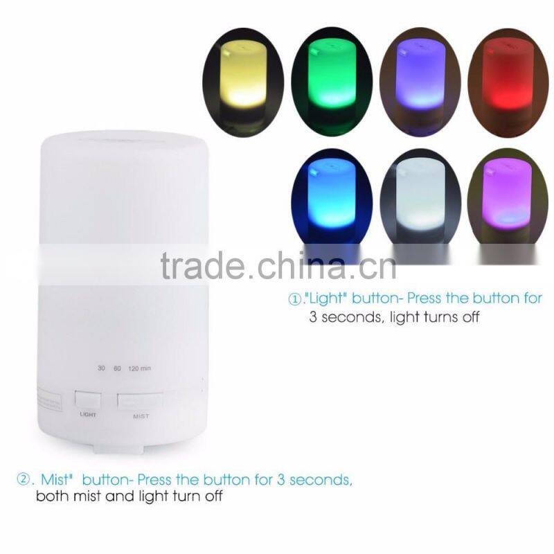 50 ml Portable Ultrasonic car USB Mini Aroma Diffuser Air Humidifier Purifier LED Lonizer Aromatherapy Essential Oil Diffuser