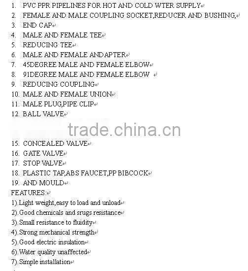 China Factory Size 3/4" PVC Pipe Fittings Foot Valve Injection Molding Machine