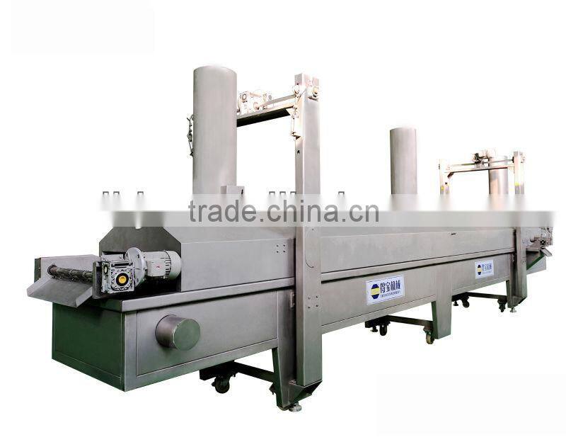 Industrial machine continuous fryer snacks food frying machine