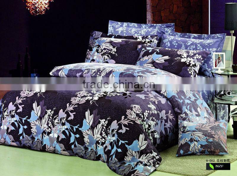 Reactive Printing American Style Bedding Set, 100% Cotton Twill Comforter set made in China
