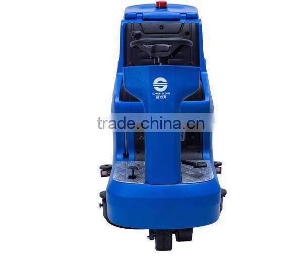 double brushes ride on floor scrubber dryer with ametek suction motors