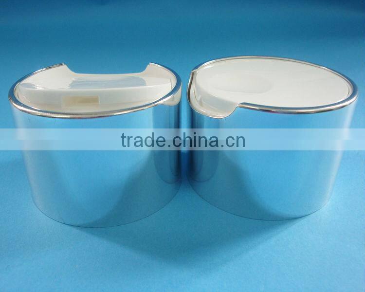 hot sale 32*13mm shiny silver alluminum cover flavor/screw cosmetic aluminum cap with logo