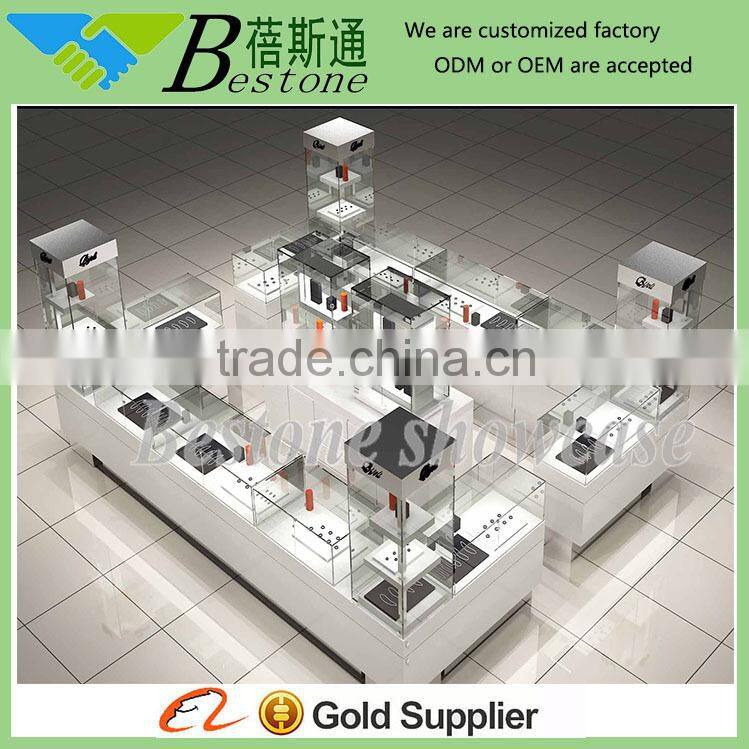 custom exquisite glass lcd watch display showcase kiosk for mall