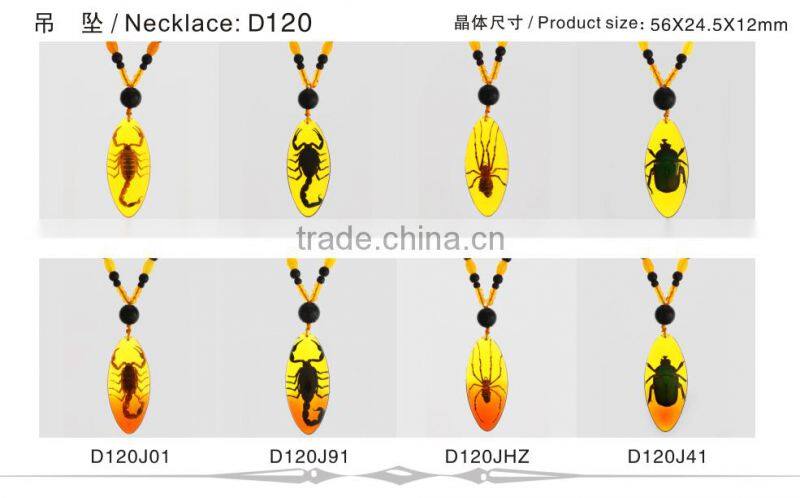 New fashion lovely necklace with real insect