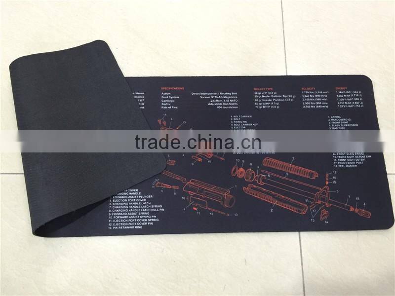 2016 new gun design custom AR-15,AK47,Glcok,1911 gun cleaning mat