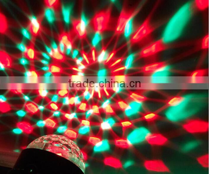 Mini and Delicate Design LED Stage Light Party LED Mini Crystal Ball Sound Control for Disco,all kinds of Parties