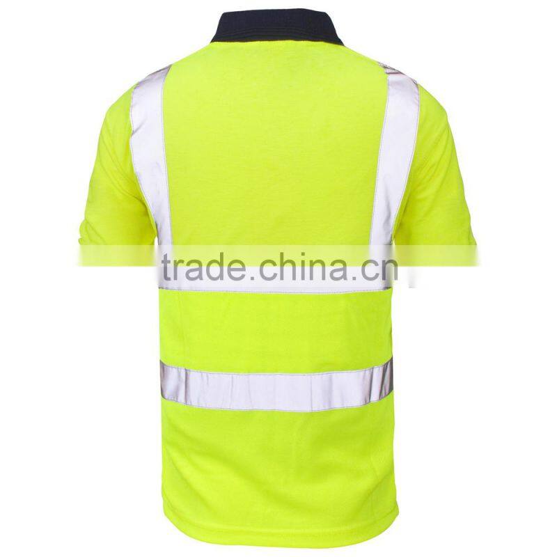 short sleeve high visibility safety polo shirt